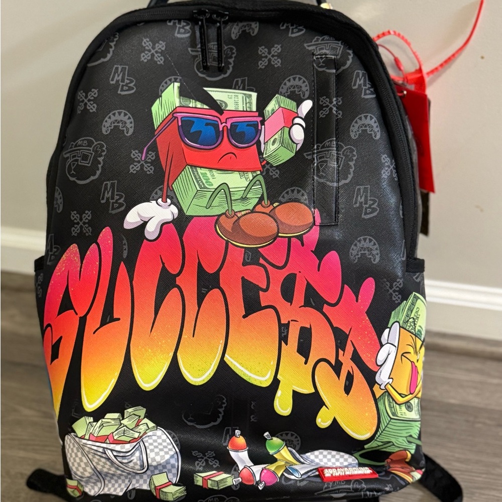 Sprayground Black and Multicolor Success Backpack